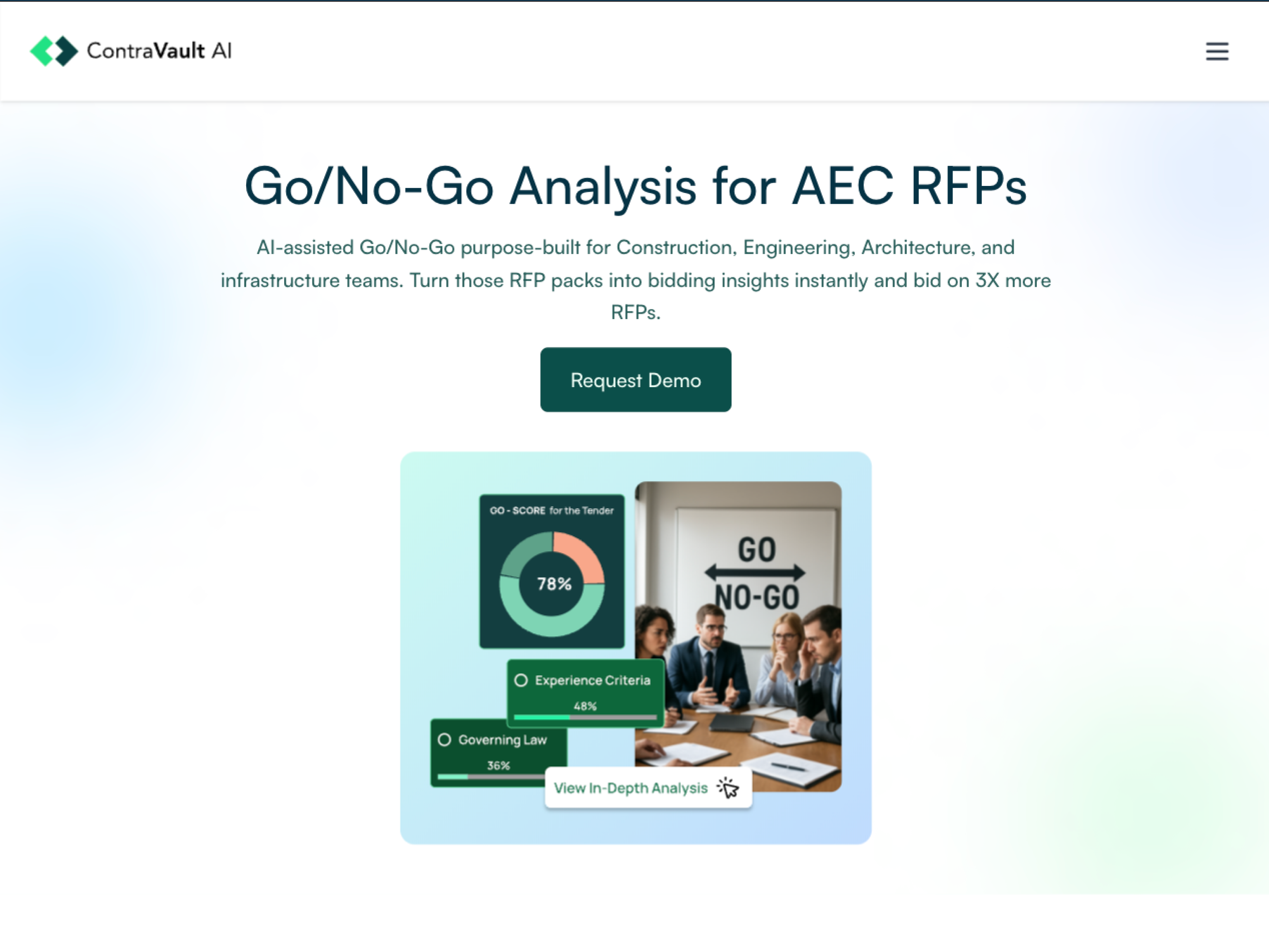 ContraVault AI Go/No-Go Analyzer