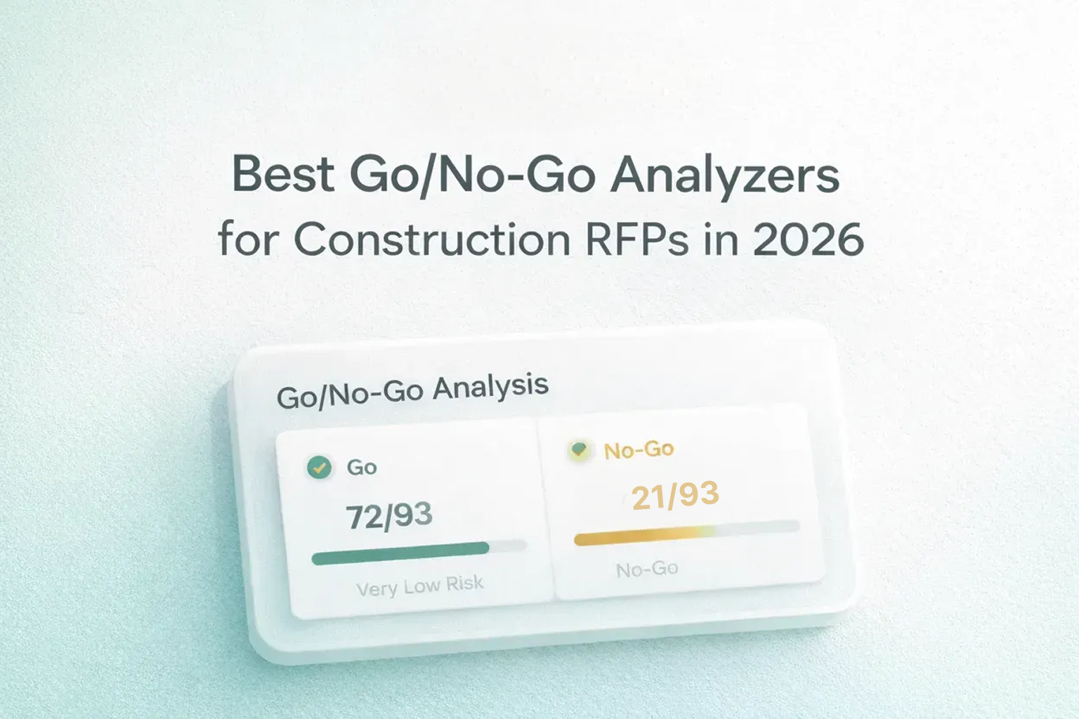 Best Go/No-Go Analyzers for Construction RFPs in 2026