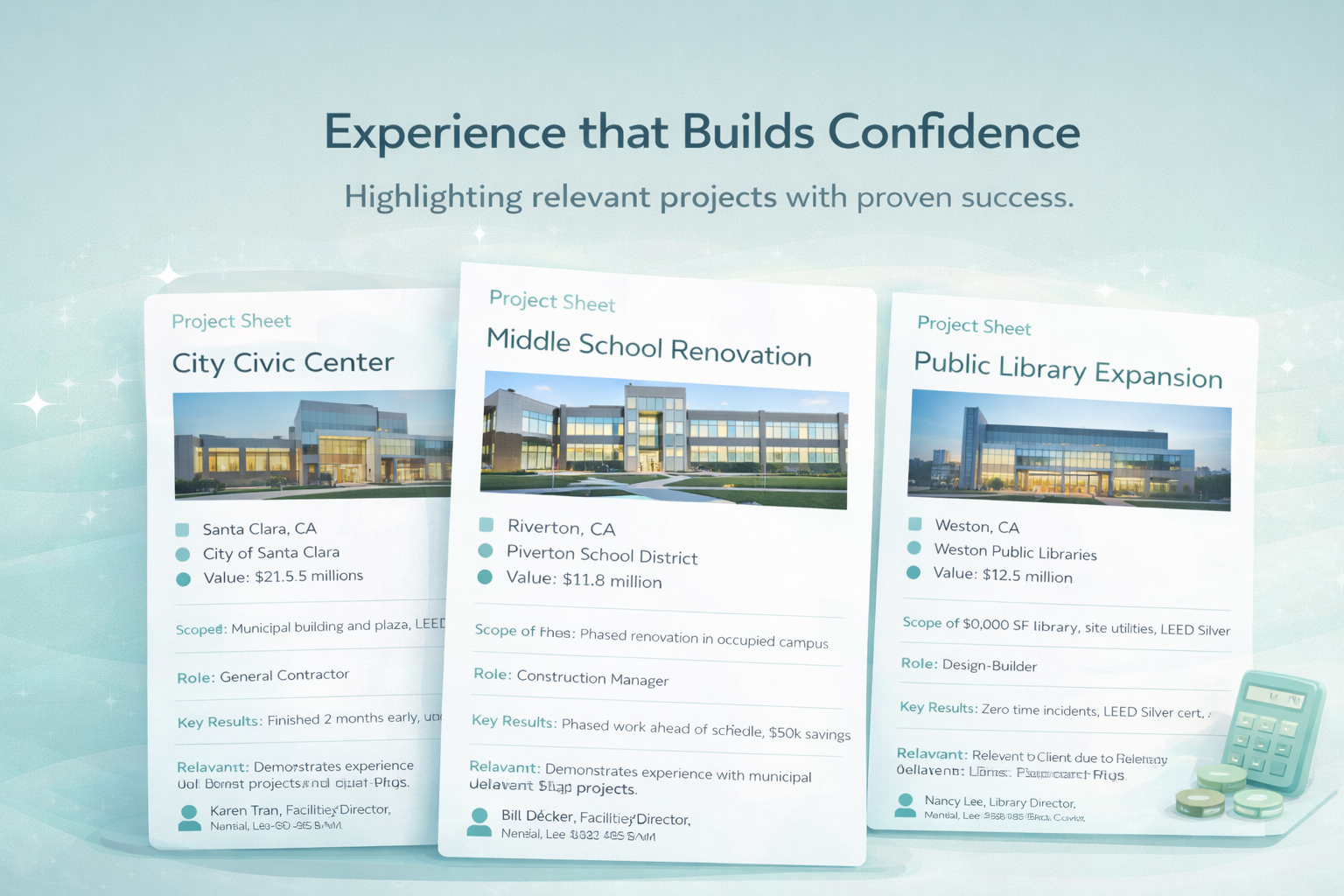 Construction Project Sheets