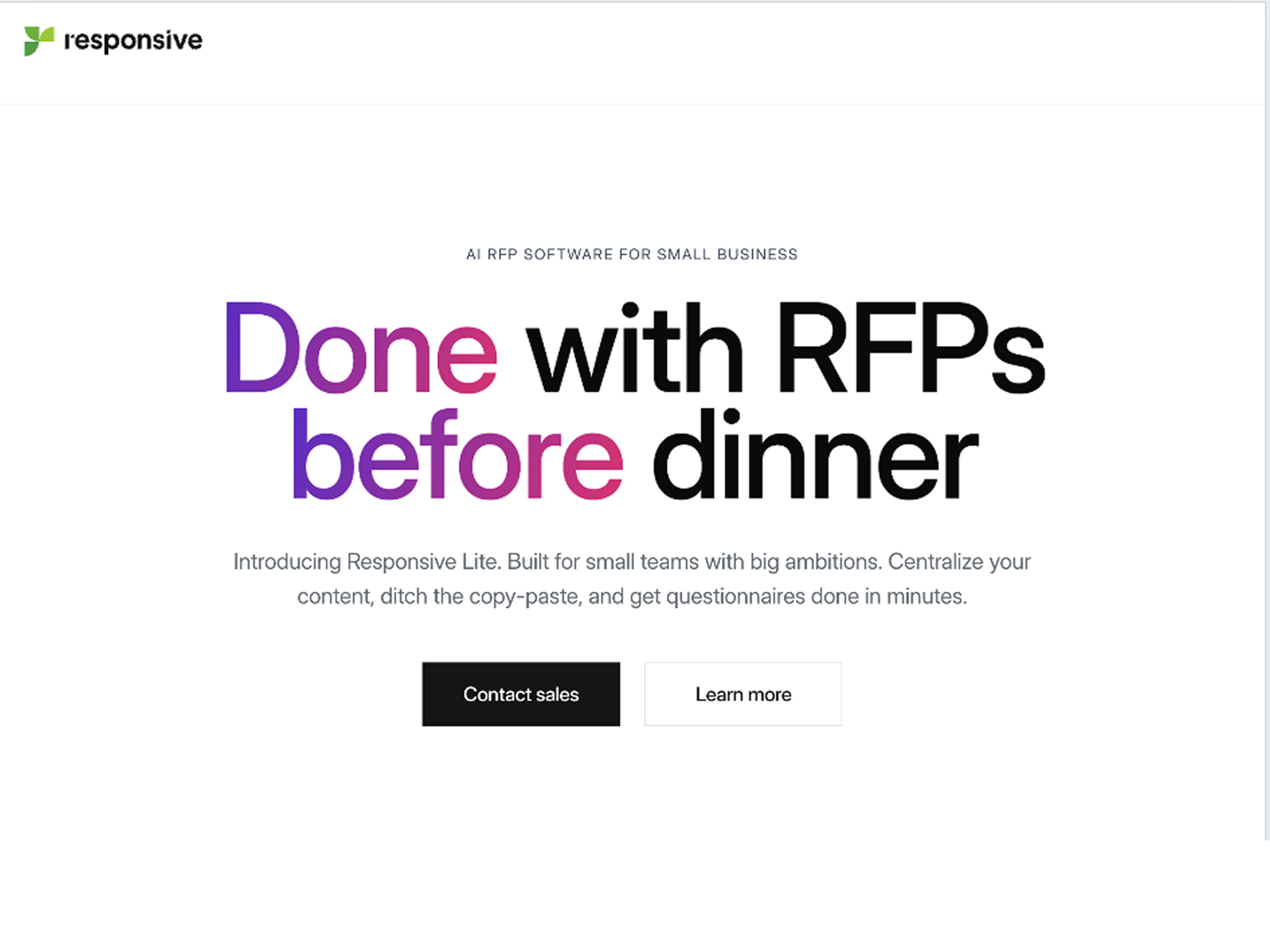 Responsive (formerly known as RFPIO)