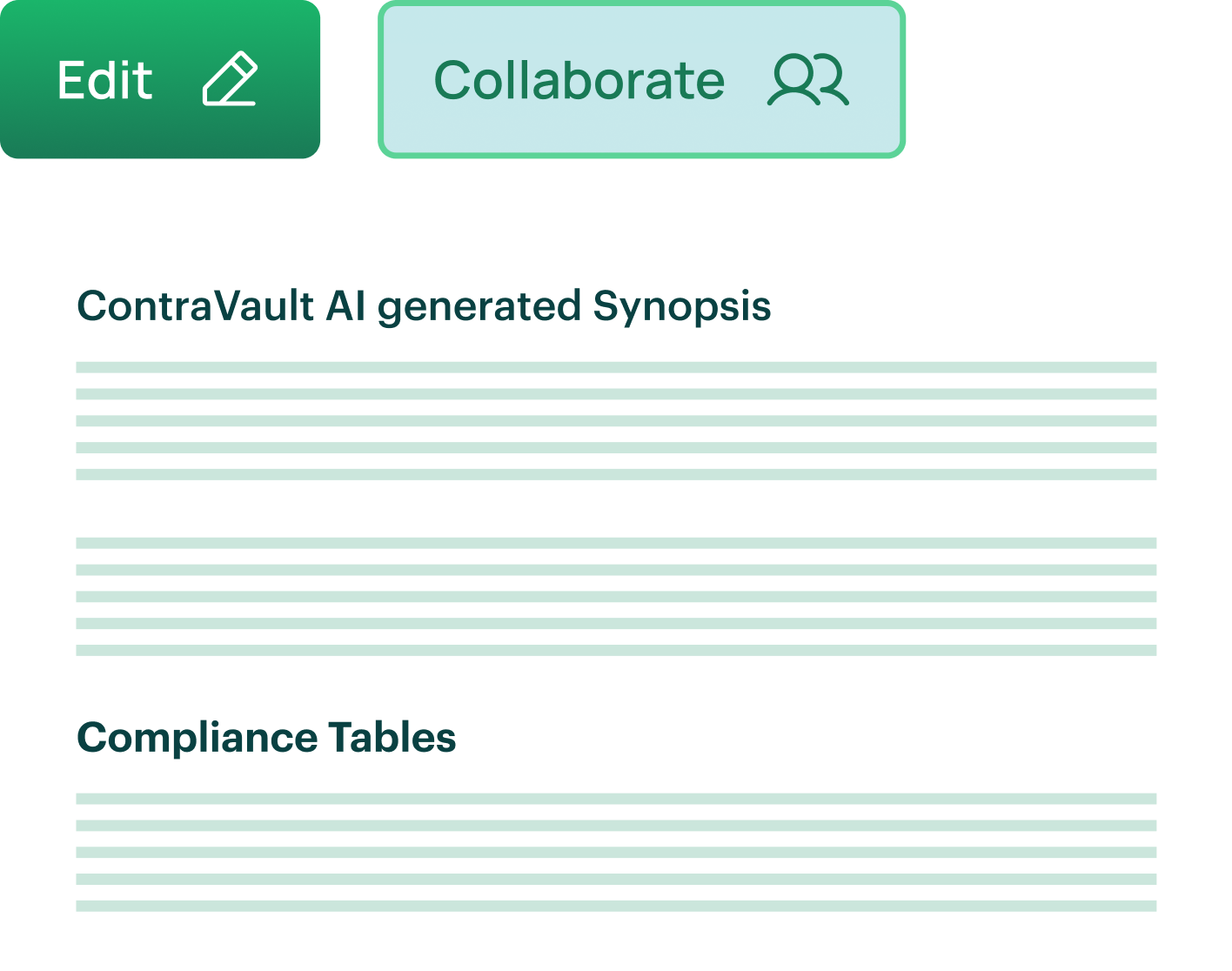 Editable synopsis with Edit and Collaborate buttons