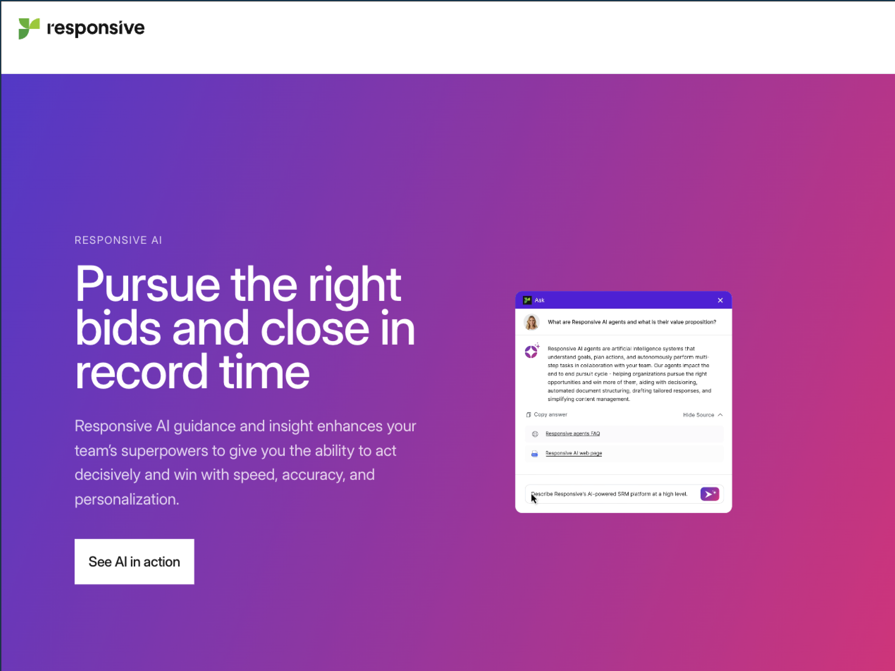 Responsive AI AI-Driven RFP Response & Go/No-Go