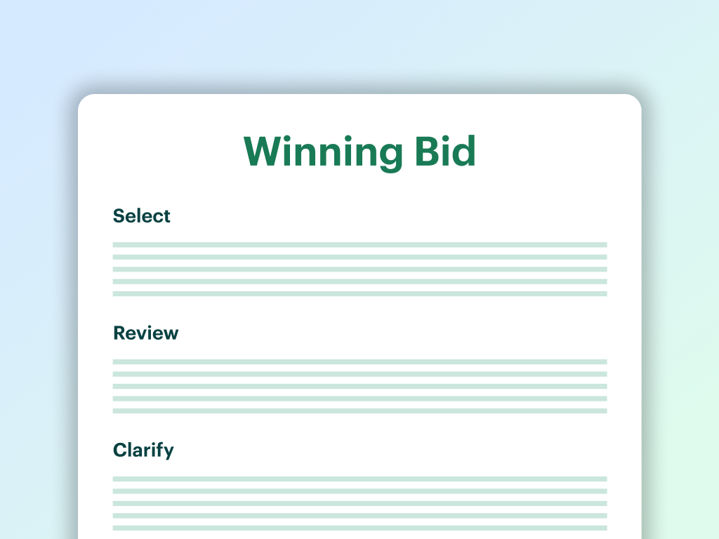 Drafting your winning Bid